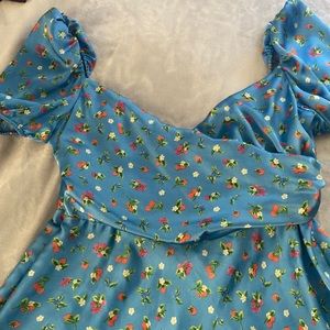 ZARA SATIN FRUIT DRESS